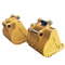 سطل سنگ بیل مکانیکی زرد Q355B 0.8 Cbm برای CAT320 ZX200 DX200 SY205C
