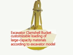Excavator Clamshell Bucket بارگذاری قابل تنظیم مواد با ظرفیت بزرگ با توجه به مدل حفاری