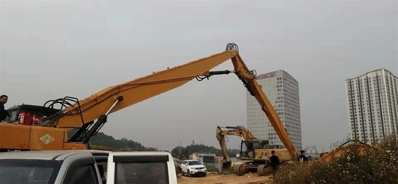 Antiwear Long Reach Demolition Boom 26 متری زرد رنگ برای SANY 485