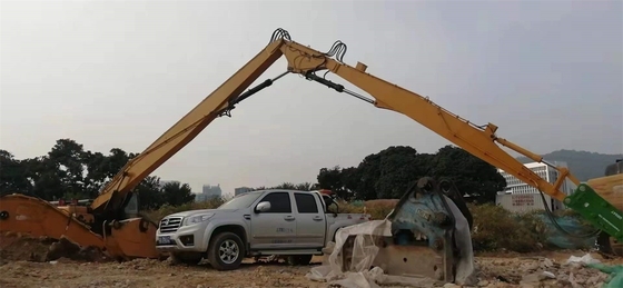 Antiwear Long Reach Demolition Boom 26 متری زرد رنگ برای SANY 485