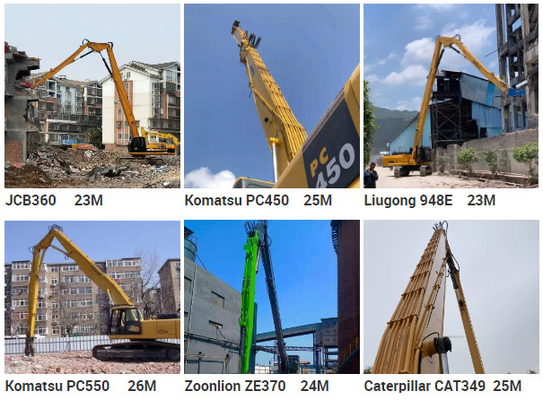 مینی Excavator Long Reach Demolition Boom برای ZX60 PC120 CAT316 حفاری حفاری بلند