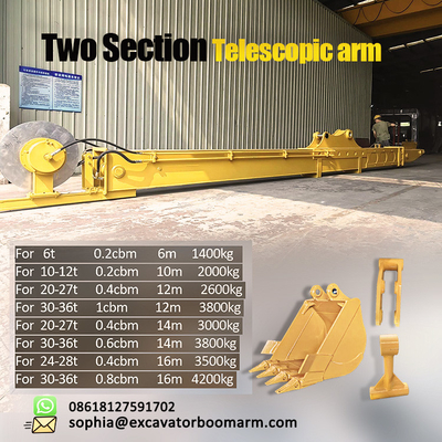 بوم تلسکوپی بیل مکانیکی کاترپیلار CAT320 14 متری HG785 Q355B