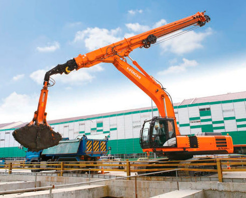 بیل مکانیکی پمپ بتن بوم تلسکوپی سه بخش بوم بلند برای CAT Hitachi Kobelco