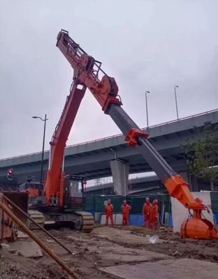 بیل مکانیکی پمپ بتن بوم تلسکوپی سه بخش بوم بلند برای CAT Hitachi Kobelco