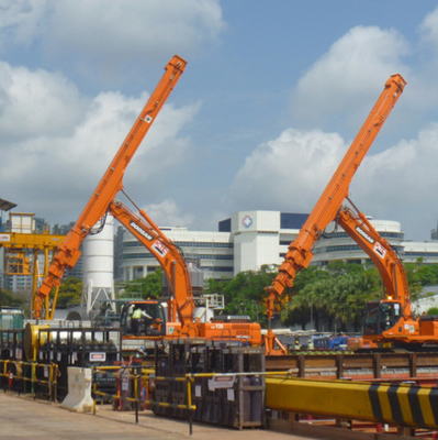 حفاری با کارایی بالا بوم تلسکوپی بلند بلند برای حفاری عمیق تر بوم تلسکوپی Excavator clamshell