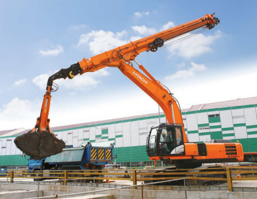 حفاری با کارایی بالا بوم تلسکوپی بلند بلند برای حفاری عمیق تر بوم تلسکوپی Excavator clamshell