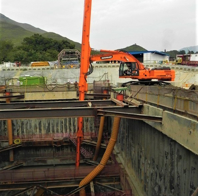 حفاری با کارایی بالا بوم تلسکوپی بلند بلند برای حفاری عمیق تر بوم تلسکوپی Excavator clamshell