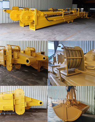 حفاری با کارایی بالا بوم تلسکوپی بلند بلند برای حفاری عمیق تر بوم تلسکوپی Excavator clamshell