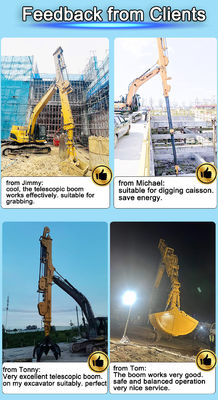 Antiwear 20-50ton تلسکوپی بیل مکانیکی بوم سه بخش 25 متر 30 متر 32 متر  SY PC ZX