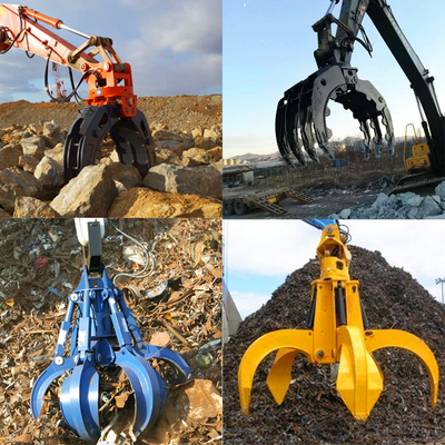 Stone Mini Excavator Rock Grap, CE اثبات شده Sumitomo Excavator Orange Peel Grapple